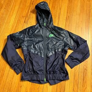 Nike Windrunner Jacket Womens Small Blue Green Lightweight Windbreaker 804947